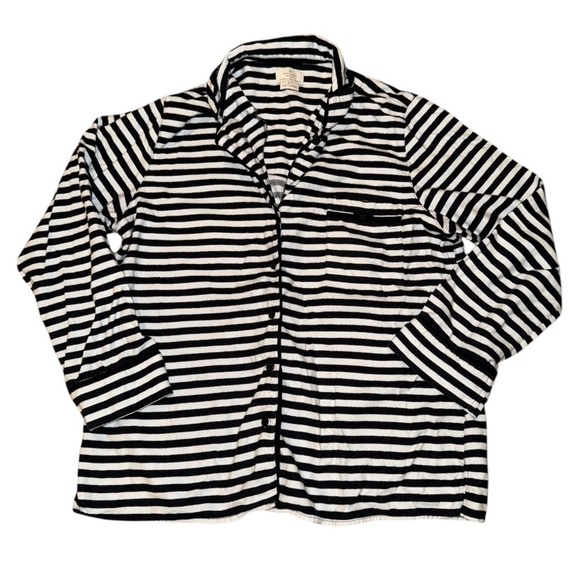 kate spade Other - Kate Spade New York Black and White Stripe Pajama top women’s size large